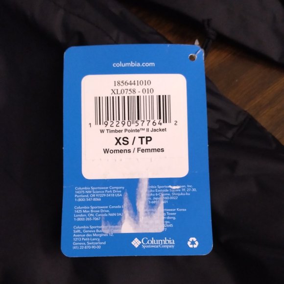 🆕 Columbia Women's Timber Pointe II Jacket. X-Small - Black, Brand NEW, Auth. - Picture 3 of 6